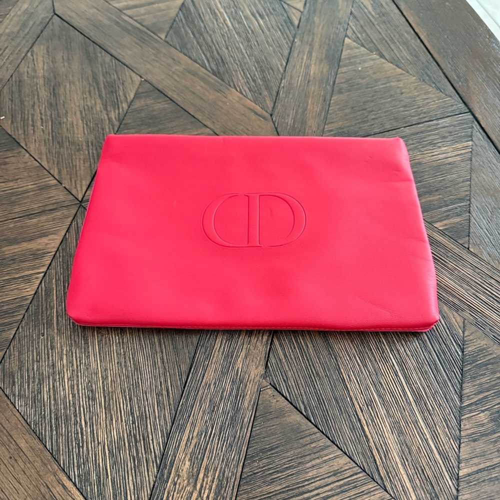 Dior Fuchsia Leather Clutch